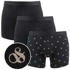 Scotch & Soda 3-pack Boxers Ampersand Logo Zwart