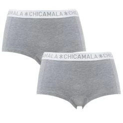 Chicamala Dames 2-pack Boxershorts Basic Grijs